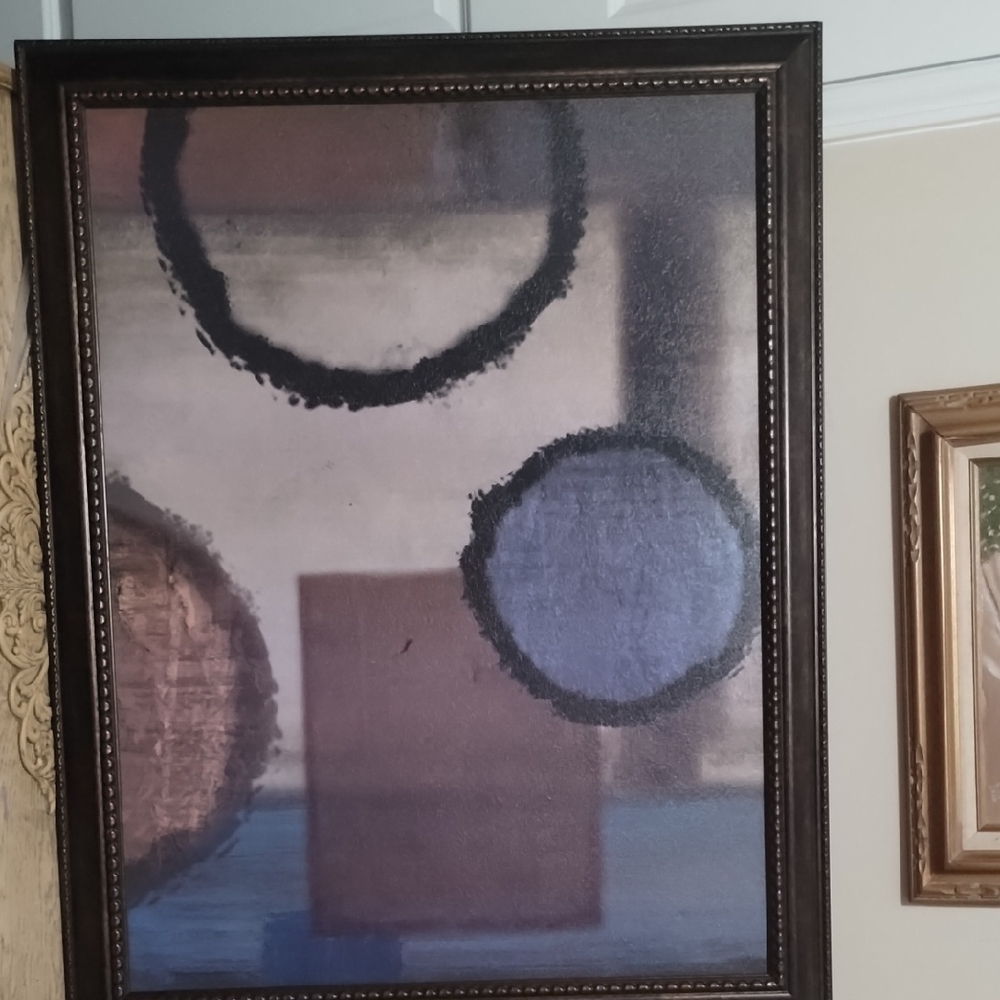 Abstract Framed Art with Circles